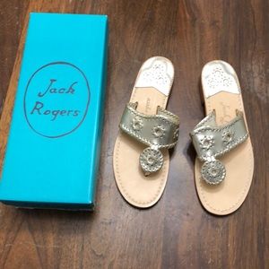 Jack Rodgers 196 Navajo metallic hamptons flat